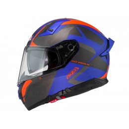 GO RIDER TRIDENT BLUE&ANTRACITE&ORANGE MATT zárt bukósisak