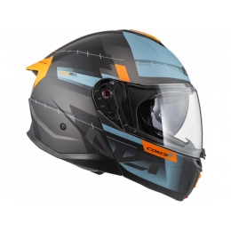 COMBI 3 DUO ORANGE & BLUE & ANTRACITE MATT felnyitható bukósisak